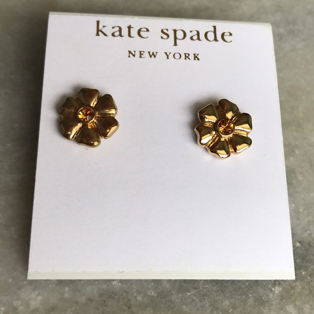Kate spade flower earrings with dust bag